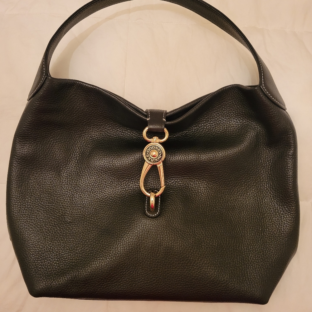 Dooney & Bourke Logo Lock pebbled leather Hobo shoulder bag